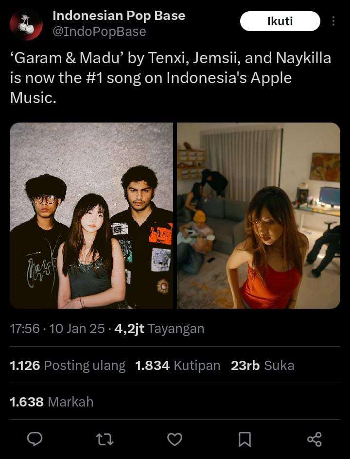 Lagu Garam dan Madu Jadi Perdebatan di X, Kenapa?